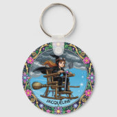 Mooie Heks Aviator Sleutelhanger (Achterkant)