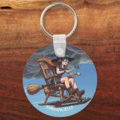 Mooie Heks Aviator Sleutelhanger (Achterkant)