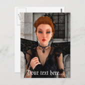 Mooie heks briefkaart (Voorkant / Achterkant)