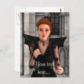 Mooie heks briefkaart (Voorkant / Achterkant)