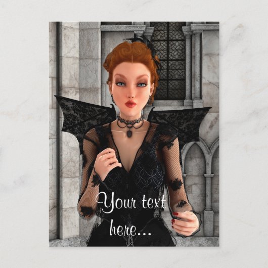 Mooie heks briefkaart (Voorkant)