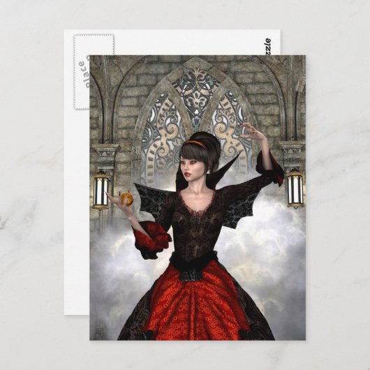 Mooie heks briefkaart (Voorkant / Achterkant)