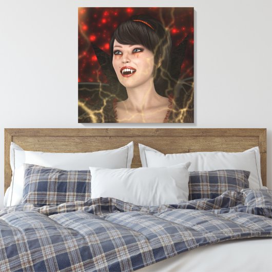 Mooie heks canvas afdruk (Insitu (Slaapkamer))