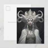 Mooie heks demon koningin fantasy kunst briefkaart (Voorkant / Achterkant)