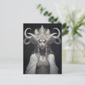 Mooie heks demon koningin fantasy kunst briefkaart (Staand voorkant)