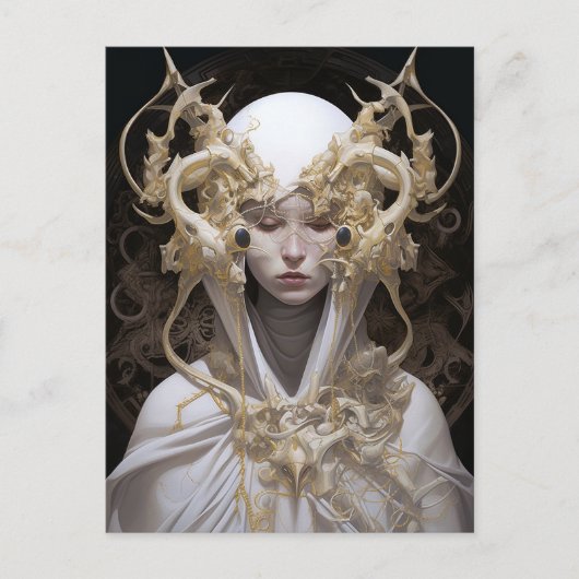 Mooie heks demon koningin fantasy kunst briefkaart (Voorkant)