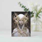 Mooie heks demon koningin fantasy kunst briefkaart (Staand voorkant)