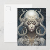 Mooie heks demon koningin fantasy kunst briefkaart (Voorkant / Achterkant)