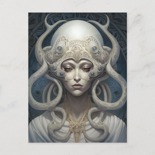 Mooie heks demon koningin fantasy kunst briefkaart (Voorkant)