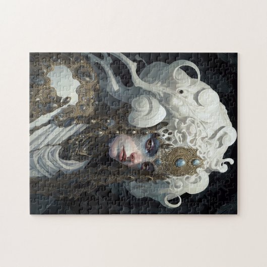 Mooie heks demon koningin fantasy kunst legpuzzel (Horizontaal)