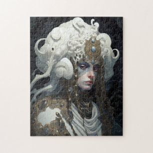 Mooie heks demon koningin fantasy kunst legpuzzel