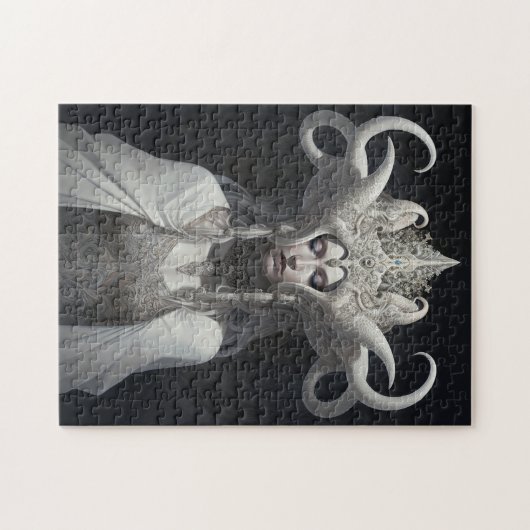 Mooie heks demon koningin fantasy kunst legpuzzel (Horizontaal)