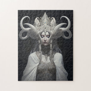 Mooie heks demon koningin fantasy kunst legpuzzel
