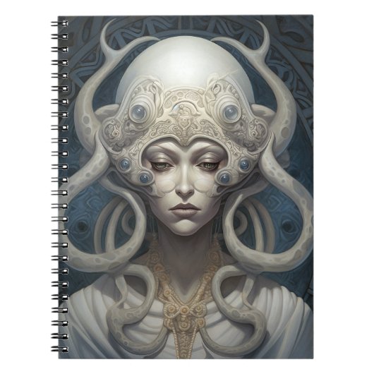 Mooie heks demon koningin fantasy kunst notitieboek (Voorkant)