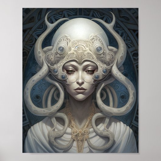 Mooie heks demon koningin fantasy kunst poster (Voorkant)