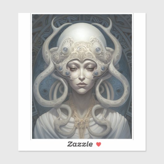 Mooie heks demon koningin fantasy kunst sticker (Vel)