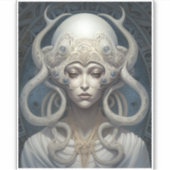 Mooie heks demon koningin fantasy kunst sticker (Voorkant)