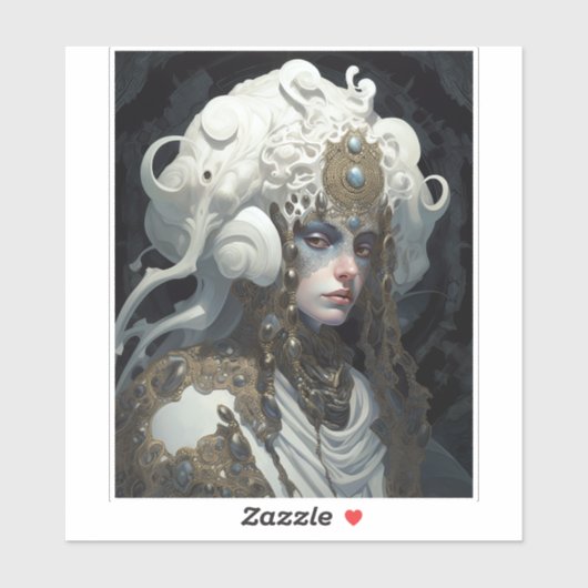 Mooie heks demon koningin fantasy kunst sticker (Vel)