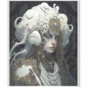 Mooie heks demon koningin fantasy kunst sticker (Voorkant)