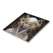 Mooie heks demon koningin fantasy kunst tegeltje (Zijkant)