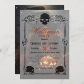 Mooie heks en pompoenen Halloween Kaart (Voorkant / Achterkant)