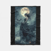 Mooie Heks Gothic Fantasy Vampire Moonlight 1 Fleece Deken (Voorkant)