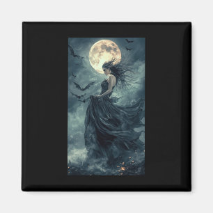 Mooie Heks Gothic Fantasy Vampire Moonlight 1 Magneet