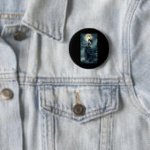 Mooie Heks Gothic Fantasy Vampire Moonlight 1 Ronde Button 5,7 Cm (In situ)