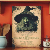 Mooie heks Halloween nodiging tweeslachtig Kaart