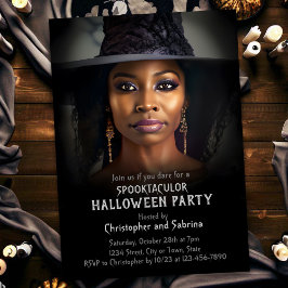 Mooie heks Halloween Party Kaart