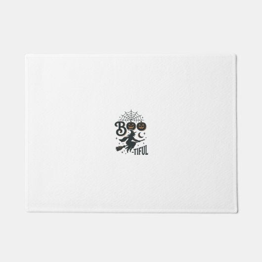 Mooie Heks Halloween Vintage Gravure Ontwerp Deurmat (Voorkant)