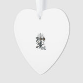 Mooie Heks Halloween Vintage Gravure Ontwerp Ornament (voorkant)