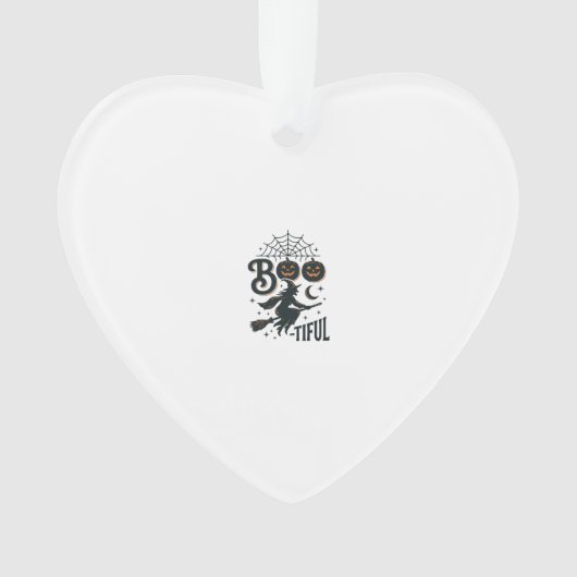 Mooie Heks Halloween Vintage Gravure Ontwerp Ornament (voorkant)