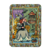 MOOIE HEKS, KAT EN HAAR HUISDIEREN, VLEERMUISKOOI, MAGNEET (Verticaal)