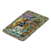 MOOIE HEKS, KAT EN HAAR HUISDIEREN, VLEERMUISKOOI, MAGNEET (Linkerzijde)