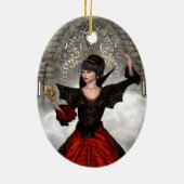 Mooie heks keramisch ornament (Achterkant)