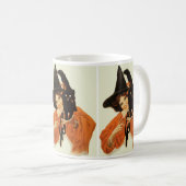  mooie heks met een klinkende zwarte kat koffiemok (Voorkant rechts)