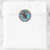 Mooie Heks Piloot Ronde Sticker (Tas)
