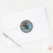 Mooie Heks Piloot Ronde Sticker (Envelop)
