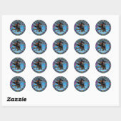 Mooie Heks Piloot Ronde Sticker (Vel)