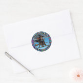 Mooie Heks Piloot Ronde Sticker (Envelop)
