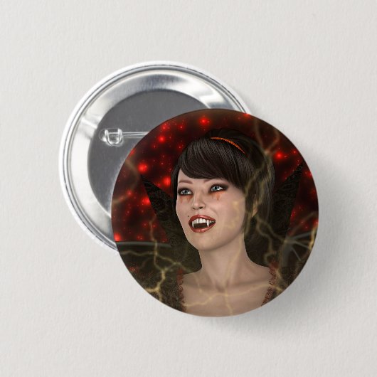 Mooie heks ronde button 5,7 cm (Voorkant /achterkant)