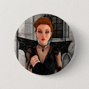 Mooie heks ronde button 5,7 cm