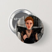 Mooie heks ronde button 5,7 cm (Voorkant /achterkant)