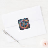 Mooie heksen pentacle2 vierkante sticker (Envelop)
