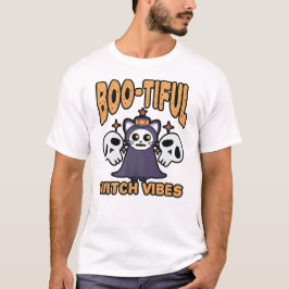 Mooie Heksenstemming – Schattige Griezelige Kat Ha T-shirt