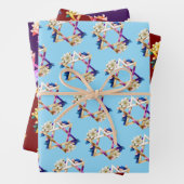 Mooie heldere bloemen ster van David Joodse Event Inpakpapier Vel (In situ)