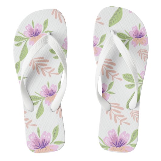 Mooie heldere bloemen voor zomerplezier teenslippers (Voetbed)