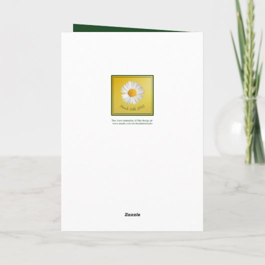 Mooie Heldere Daisy Congratulations Birthday Kaart (Achterkant)