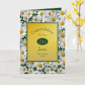 Mooie Heldere Daisy Congratulations Birthday Kaart (Gele Bloem)